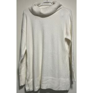Christopher and Banks, Women's Large, Cowl Neck, Cream Sweater, NWOT